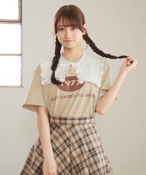 Cham.（チャム）の「ラテカラーTシャツ（Tシャツ/カットソー・レディース・ブラウン/ベージュ・F）」の9枚目の写真