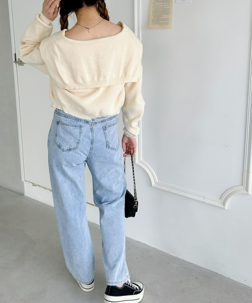 Loueme（ルエム）の「セーラーカラーショートカーディガン（カーディガン/ボレロ・レディース・アイボリー/ベージュ/グレイッシュベージュ・FREE）」の9枚目の写真