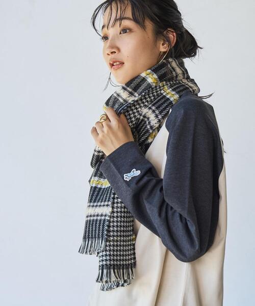 coen（コーエン）の「QUIOC（キオック）ダブルフェイスマフラー（WEB限定カラー）（ストール/ショール・レディース・ブラック/パープル/オレンジ・FREE）」の5枚目の写真