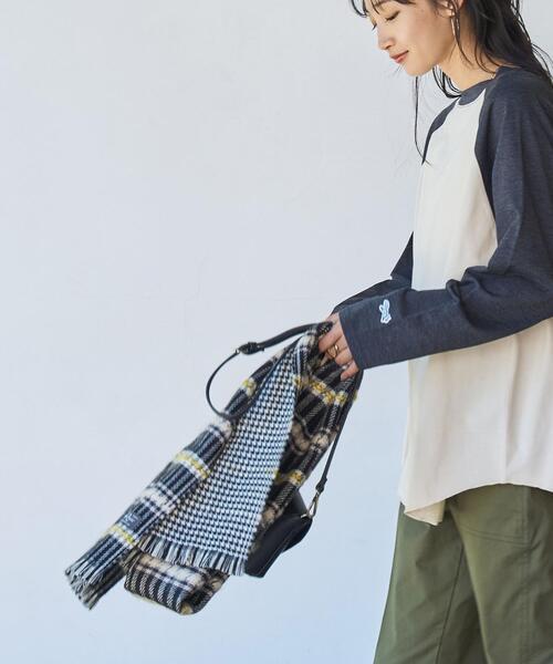 coen（コーエン）の「QUIOC（キオック）ダブルフェイスマフラー（WEB限定カラー）（ストール/ショール・レディース・ブラック/パープル/オレンジ・FREE）」の6枚目の写真