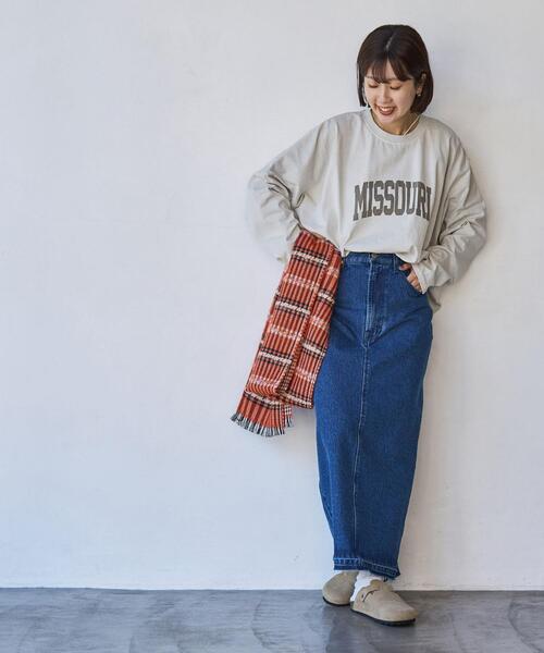 coen（コーエン）の「QUIOC（キオック）ダブルフェイスマフラー（WEB限定カラー）（ストール/ショール・レディース・ブラック/パープル/オレンジ・FREE）」の15枚目の写真