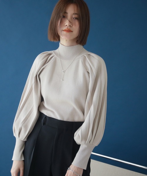 ReMIT（レミット）の「タックボリュームスリーブニット（ニット