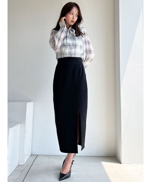 RESEXXY(リゼクシー)の「ポンチタイトスカート(スカート・レディース・ブラック/ベージュ・SMALL/MEDIUM)」の7枚目の写真