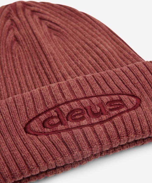 DEUS EX MACHINA（デウスエクスマキナ）の「DETROIT BEANIE（ニットキャップ/ビーニー・メンズ・ローズ/ブラック/オレンジ・OS）」の7枚目の写真