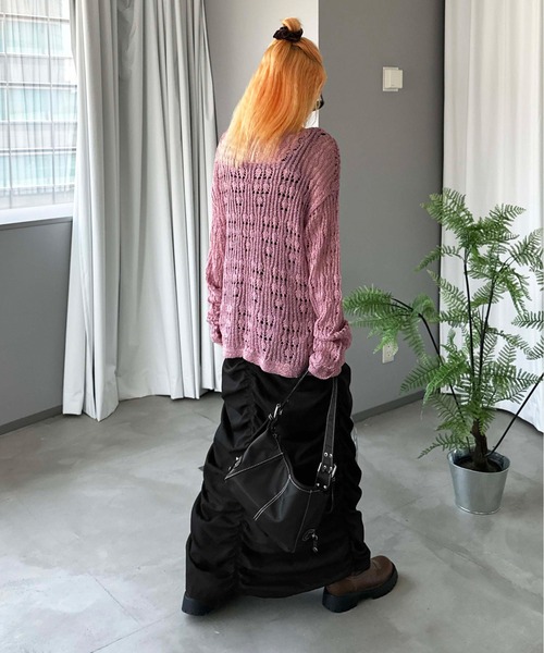 sedacle(セダクル)の「【SDG】shirring narrow skirt(スカート・レディース・ブラック/カーキ・FREE)」の12枚目の写真
