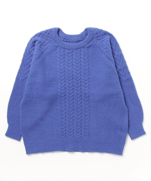 attiree(アティレー)の「ケーブル編みニットプルオーバー(ニット/セーター・レディース・ブルー/アイボリー/モカ/グレー/ブラック・FREE)」の14枚目の写真