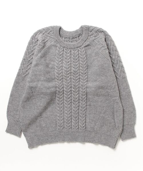 attiree(アティレー)の「ケーブル編みニットプルオーバー(ニット/セーター・レディース・ブルー/アイボリー/モカ/グレー/ブラック・FREE)」の15枚目の写真