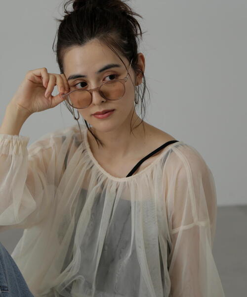 FREE'S MART（フリーズマート）の「サングラス⑤（サングラス・レディース・ブラウン/ブラック/ホワイト・ﾌﾘ-）」の17枚目の写真