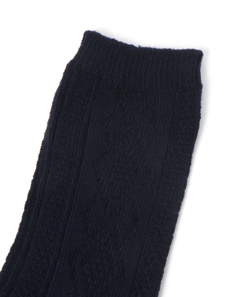 LAKOLE(ラコレ)の「ジャストケーブルソックス / 970145(ソックス/靴下・メンズ・ベージュ/オリーブ/ブラウン/チャコール・FREE)」の5枚目の写真