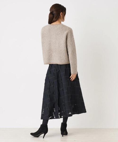 ADAWAS（アダワズ）の「【ADAWAS】ツイード調ニットカーディガン（カーディガン/ボレロ・レディース・オフホワイト/Beige・2）」の4枚目の写真