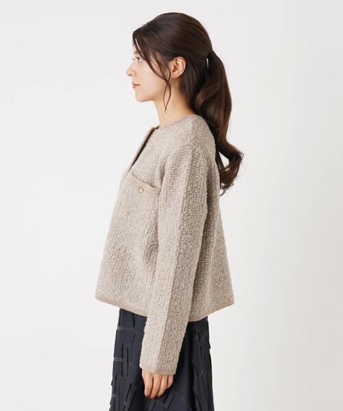 ADAWAS（アダワズ）の「【ADAWAS】ツイード調ニットカーディガン（カーディガン/ボレロ・レディース・オフホワイト/Beige・2）」の6枚目の写真