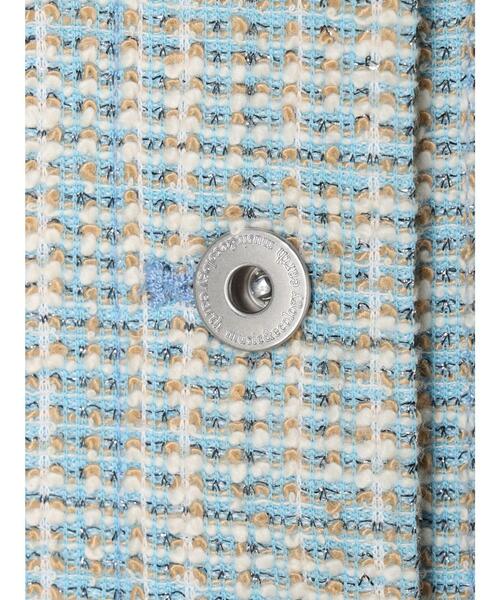 earth music&ecology（アースミュージックアンドエコロジー）の「ツイードジャケット(check)（ノーカラージャケット・レディース・ブルー・FREE）」の17枚目の写真