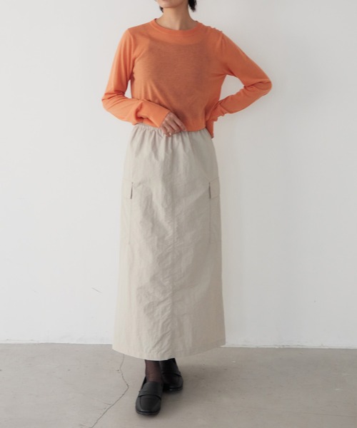 撥水ナイロンヴィンテージカーゴスカート【サスティナブル】