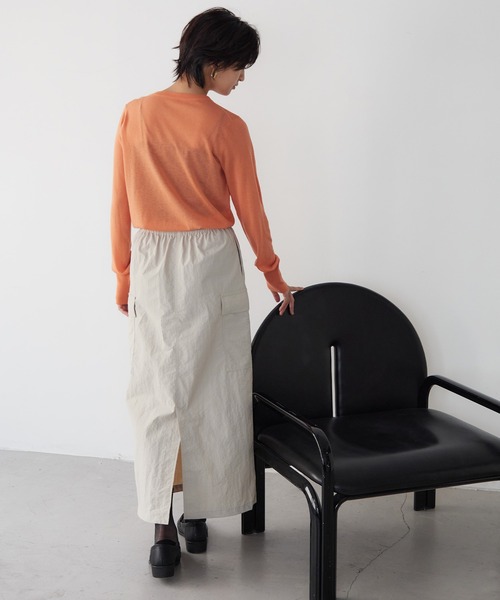 撥水ナイロンヴィンテージカーゴスカート【サスティナブル】