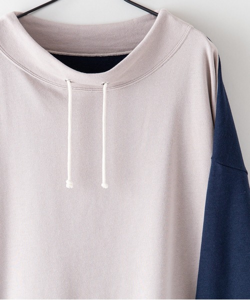 fort point(フォーポイント)の「【FORT POINT/フォートポイント】裏毛 ルーズハイネックPO プルオーバー(Tシャツ/カットソー・レディース・グリーン/マスタード/ベージュ/アイボリー・MEDIUM)」の1枚目の写真