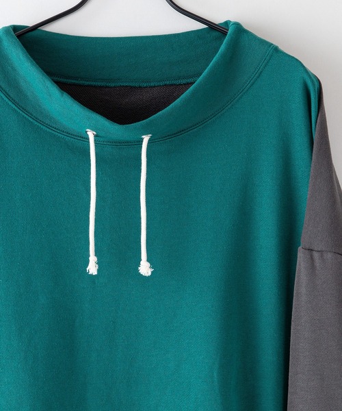 fort point(フォーポイント)の「【FORT POINT/フォートポイント】裏毛 ルーズハイネックPO プルオーバー(Tシャツ/カットソー・レディース・グリーン/マスタード/ベージュ/アイボリー・MEDIUM)」の3枚目の写真