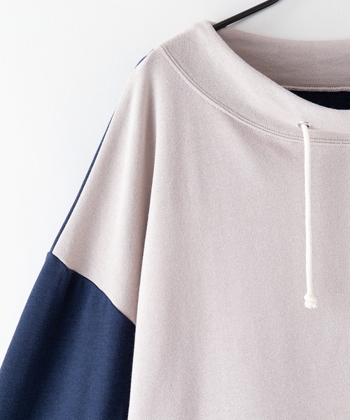 fort point(フォーポイント)の「【FORT POINT/フォートポイント】裏毛 ルーズハイネックPO プルオーバー(Tシャツ/カットソー・レディース・グリーン/マスタード/ベージュ/アイボリー・MEDIUM)」の11枚目の写真