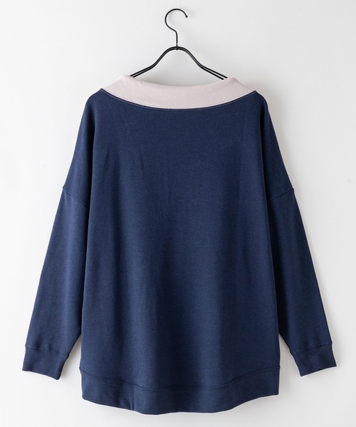 fort point(フォーポイント)の「【FORT POINT/フォートポイント】裏毛 ルーズハイネックPO プルオーバー(Tシャツ/カットソー・レディース・グリーン/マスタード/ベージュ/アイボリー・MEDIUM)」の9枚目の写真