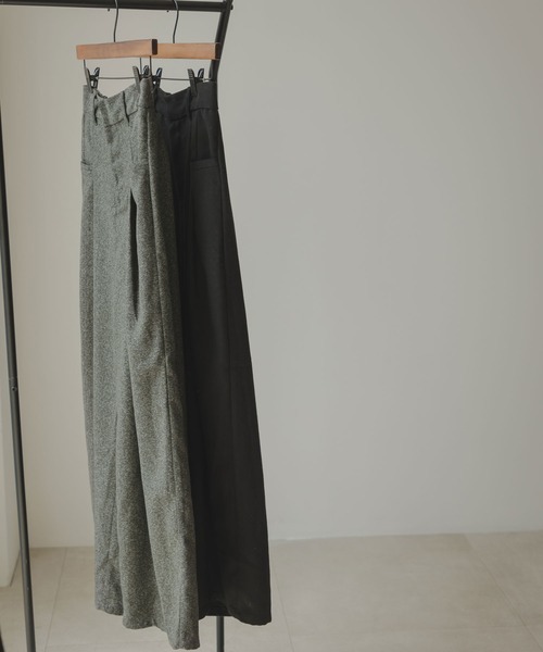 ヘリンボーンタックワイドパンツ（その他パンツ）｜rectangle