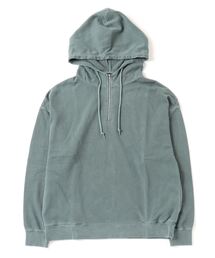 TRAP/U （トラップユー）の「オーバーサイズ 裏毛 ピグメント加工 ハーフジップ プルパーカー（パーカー）」