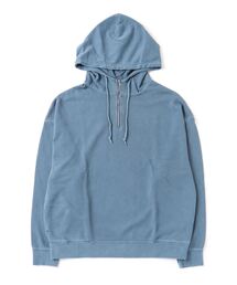 TRAP/U （トラップユー）の「オーバーサイズ 裏毛 ピグメント加工 ハーフジップ プルパーカー（パーカー）」