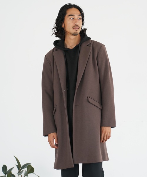 セール】テックメルトン ロングコートチェスターコート（チェスター