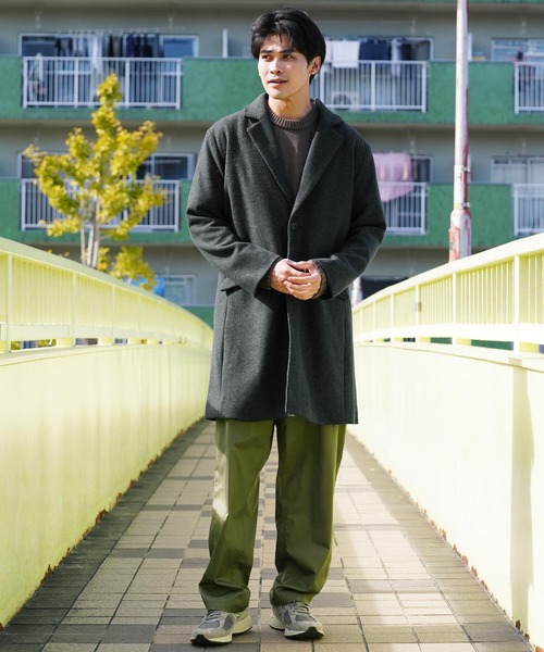 セール】テックメルトン ロングコートチェスターコート（チェスター