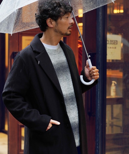 jiggys shop（ジギーズショップ）の「テックメルトン ロングコートチェスターコート（チェスターコート・メンズ・ベージュ系その他/グレー系その他/ブルー系その他/ブラウン系その他/ホワイト系その他/ブラック系その他/ブラウン系その他2/グレー系その他2・MEDIUM/SMALL/X-LARGE/LARGE）」の10枚目の写真