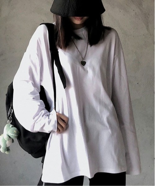 Burner(バーナー)の「【OKUOKU 0909】ストリート カジュアル 袖プリント ロンT oku-tops-669908119176-14 U(Tシャツ/カットソー・レディース・ブラック/ホワイト・XXL/XL)」の6枚目の写真
