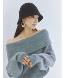 FRAY I.D | パフスリーブオフショルダーニットプルオーバー(ニット/セーター)