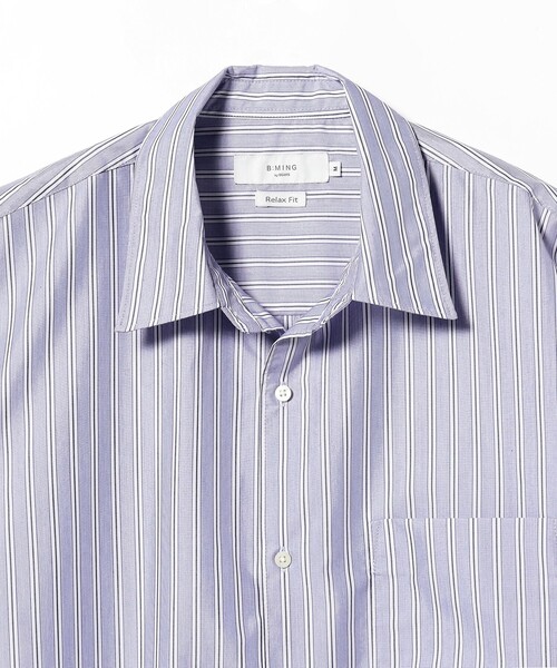 B:MING by BEAMS（ビーミングバイビームス）の「ポリエステル ブロード レギュラーカラー シャツ（シャツ/ブラウス・メンズ・サックスブルー/ブルー・LARGE/MEDIUM/SMALL/X-LARGE）」の13枚目の写真