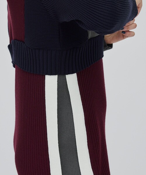 CITY TOKYO（シティトウキョウ）の「ハーフジップカラーブロックニットワンピース（ワンピース・レディース・ワイン/モカ/グリーン・1/2）」の11枚目の写真