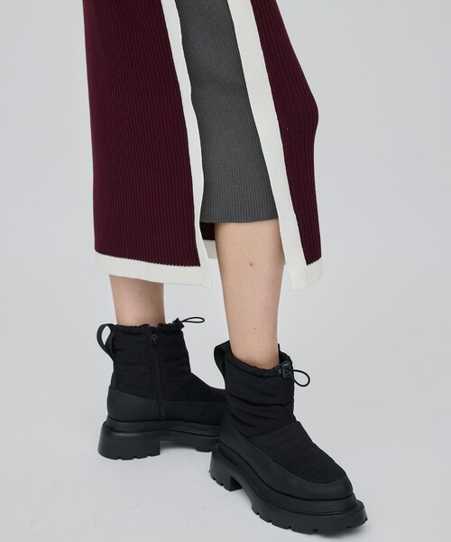 CITY TOKYO（シティトウキョウ）の「ハーフジップカラーブロックニットワンピース（ワンピース・レディース・ワイン/モカ/グリーン・1/2）」の12枚目の写真