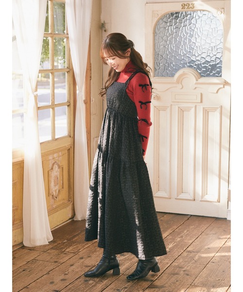 Areeam ふくれジャガードキャミワンピース Areeam｜ふくれジャガードキャミワンピース | Rakuten Fashion