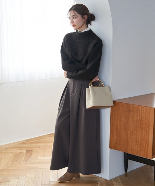 ROPE' PICNIC(ロペピクニック)の「シャギーレースクロップドニットプルオーバー(ニット/セーター・レディース・キナリ/ブラック/ピンク系その他2/ブルー/ライトグレー・38)」の7枚目の写真