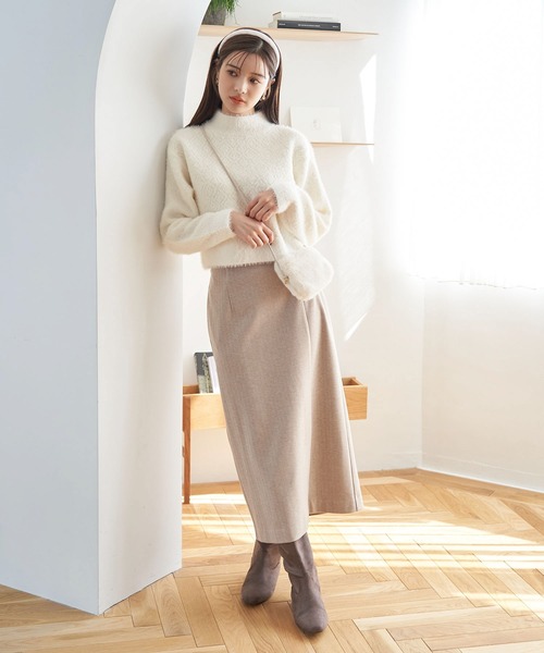 ROPE' PICNIC(ロペピクニック)の「シャギーレースクロップドニットプルオーバー(ニット/セーター・レディース・キナリ/ブラック/ピンク系その他2/ブルー/ライトグレー・38)」の13枚目の写真