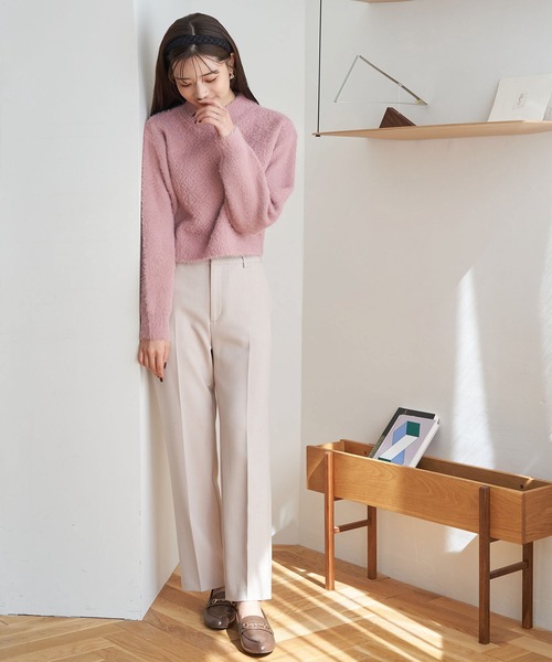 ROPE' PICNIC(ロペピクニック)の「シャギーレースクロップドニットプルオーバー(ニット/セーター・レディース・キナリ/ブラック/ピンク系その他2/ブルー/ライトグレー・38)」の21枚目の写真