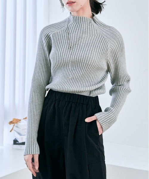 kirakiraShop（キラキラショップ）の「ラグラン スリーブ リブ ニット（ニット/セーター・レディース・ブラウン/ベージュ/杢グレー/ブラック・FREE）」の16枚目の写真