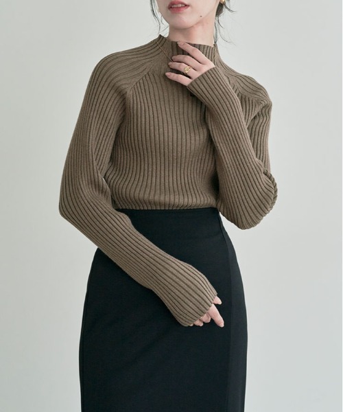 stoneアイボリー ラグランスリーブ ニット STONE ISLAND - 【ラスト1点】5100053 / FULL RIB RWS WOOL / ニット