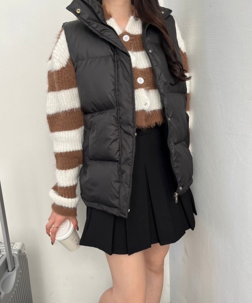 nemne store(ネンネストア)の「中綿ダウンベスト(ダウンベスト・レディース・オフホワイト/ブラック・フリー)」の10枚目の写真