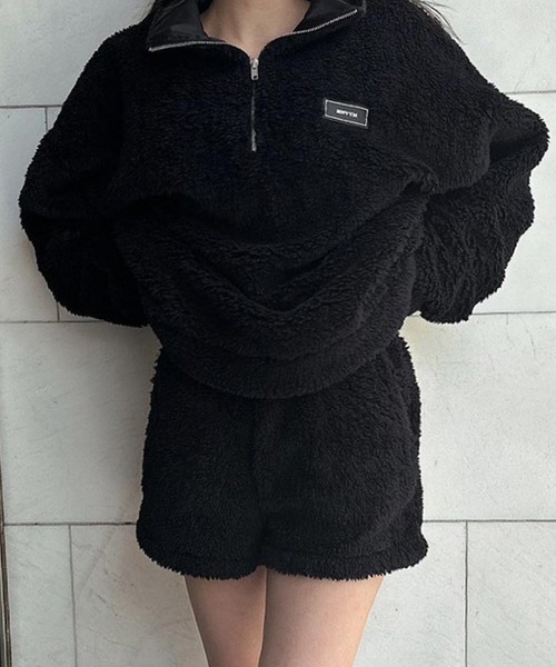 ENVYM(アンビー)の「ボアショートパンツ(その他パンツ・レディース・アイボリー/ブラック・FREE)」の2枚目の写真