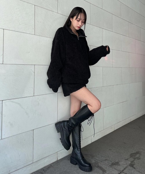 ENVYM(アンビー)の「ボアショートパンツ(その他パンツ・レディース・アイボリー/ブラック・FREE)」の15枚目の写真