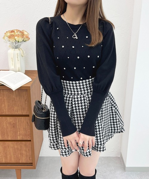 apres jour(アプレジュール)の「ロングスリーブビジューニットトップス【ZOZOTOWN限定アイテム】(ニット/セーター・レディース・ブラック/ピンク/アイボリー/ラベンダー・X-LARGE/フリー)」の14枚目の写真