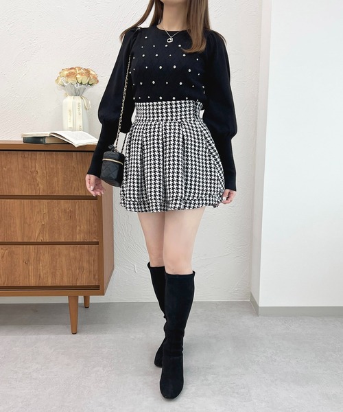 apres jour(アプレジュール)の「ロングスリーブビジューニットトップス【ZOZOTOWN限定アイテム】(ニット/セーター・レディース・ブラック/ピンク/アイボリー/ラベンダー・X-LARGE/フリー)」の19枚目の写真