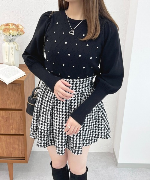 apres jour(アプレジュール)の「ロングスリーブビジューニットトップス【ZOZOTOWN限定アイテム】(ニット/セーター・レディース・ブラック/ピンク/アイボリー/ラベンダー・X-LARGE/フリー)」の16枚目の写真