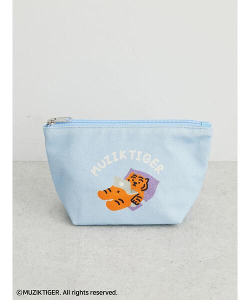 Green　Parks（グリーンパークス）の「ムジークタイガー/マチつきポーチ（ポーチ・レディース・イエロー/ホワイト/ブルー/ピンク・FREE）」の3枚目の写真