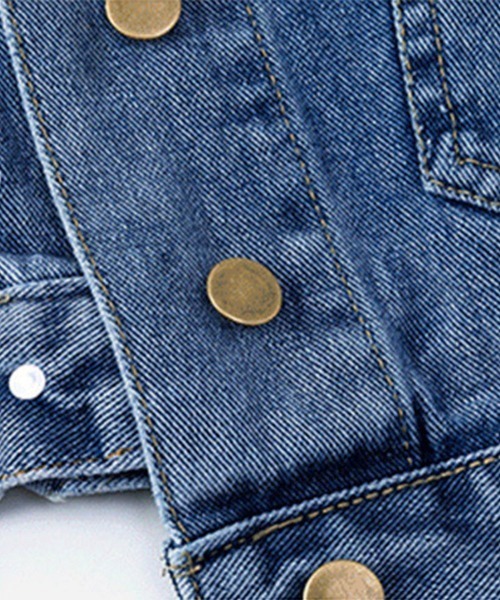 Miniministore(ミニミニストア)の「デニムジャケット ショート丈 春アウター(デニムジャケット・レディース・ブルー・L/M/XL)」の19枚目の写真