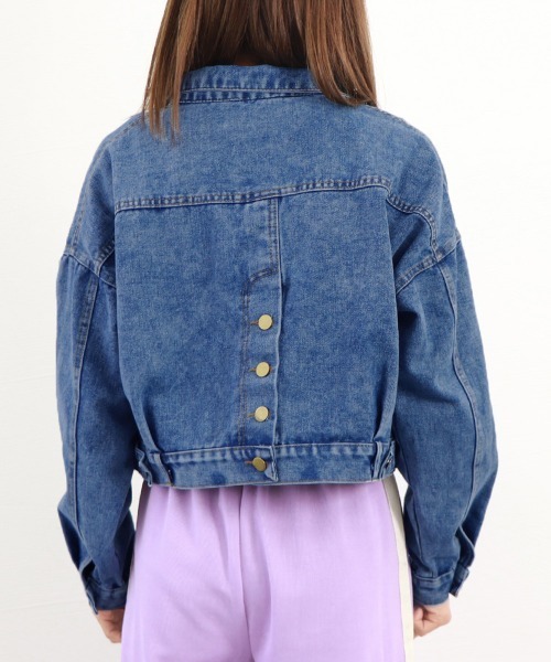 Miniministore(ミニミニストア)の「デニムジャケット ショート丈 春アウター(デニムジャケット・レディース・ブルー・L/M/XL)」の14枚目の写真