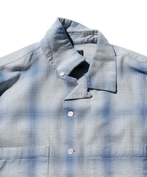 BEAMS PLUS オープンカラー シャツ BEAMS PLUS（ビームス プラス）Open Collar Shirt Jacquard