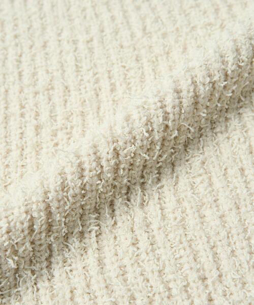 coen（コーエン）の「カールヤーンアゼ編みニット（ニット/セーター・レディース・オフホワイト/ダークグレー/コバルトブルー・FREE）」の11枚目の写真